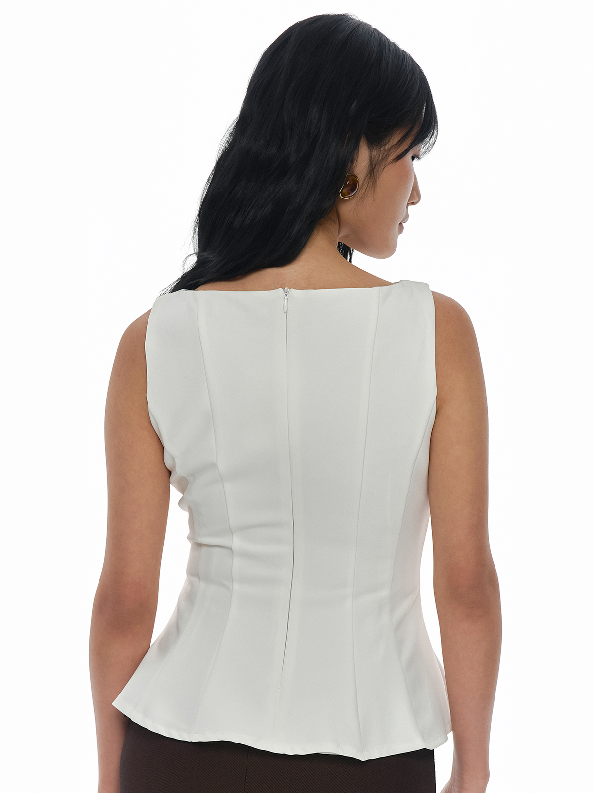 Boat Neck Peplum Top