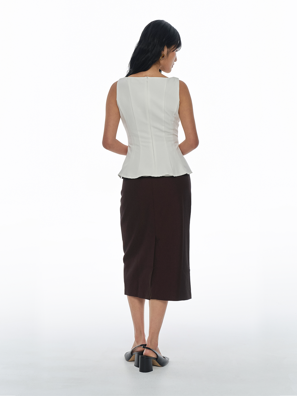 Boat Neck Peplum Top
