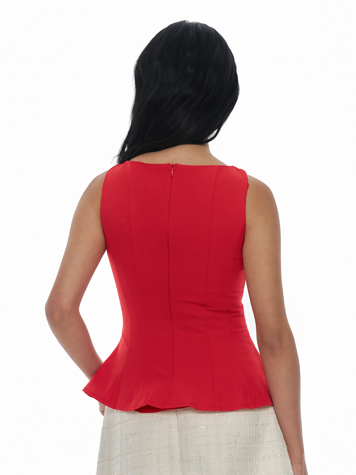 Boat Neck Peplum Top