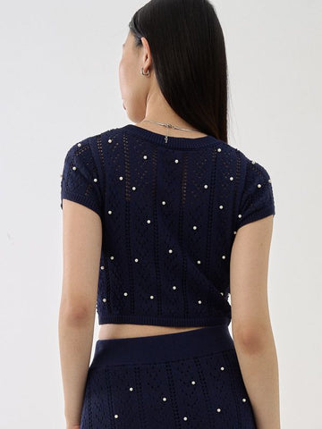 Knit Cropped Top With Inner