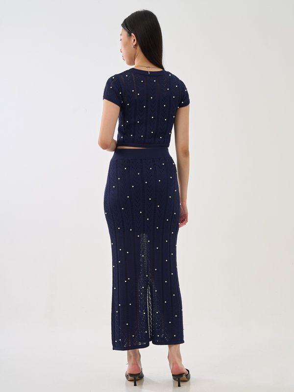 Knit Cropped Top With Inner