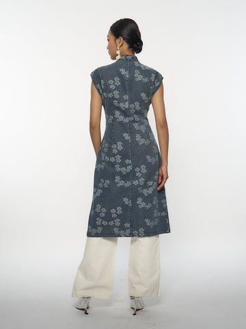 Denim Cheongsam Top