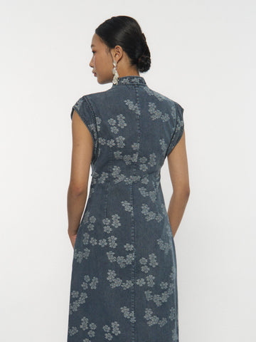 Denim Cheongsam Top