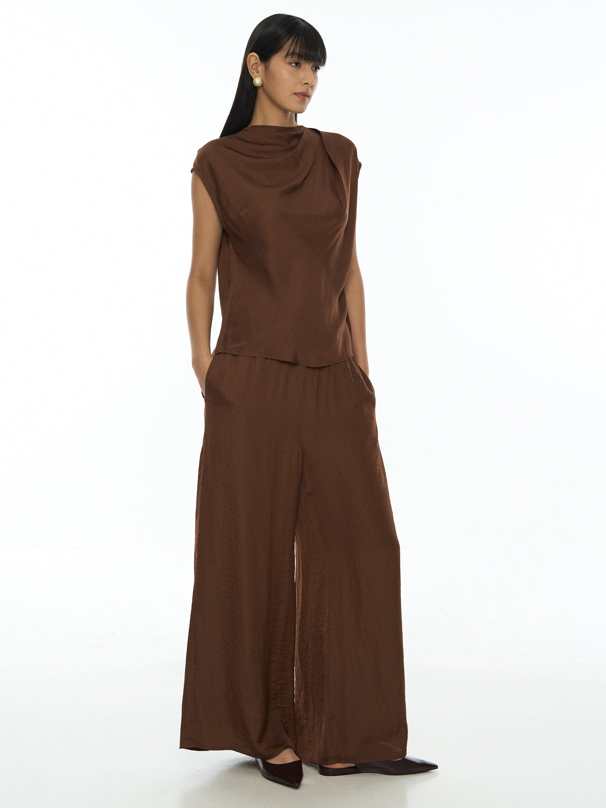 Sleeveless Draped Top