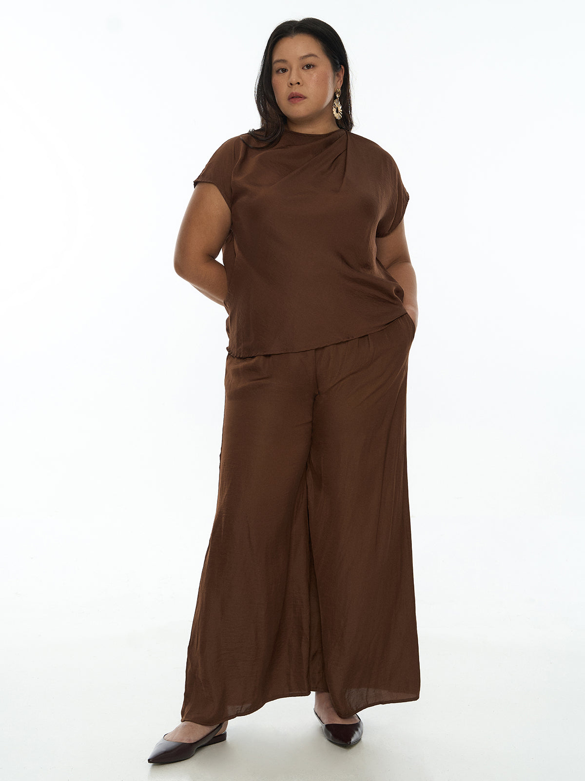 Sleeveless Draped Top