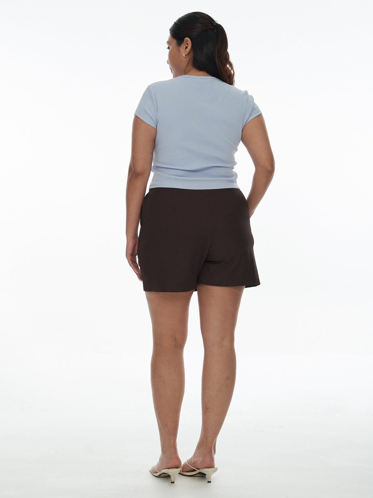 Ribbed Button-Front Knit Top