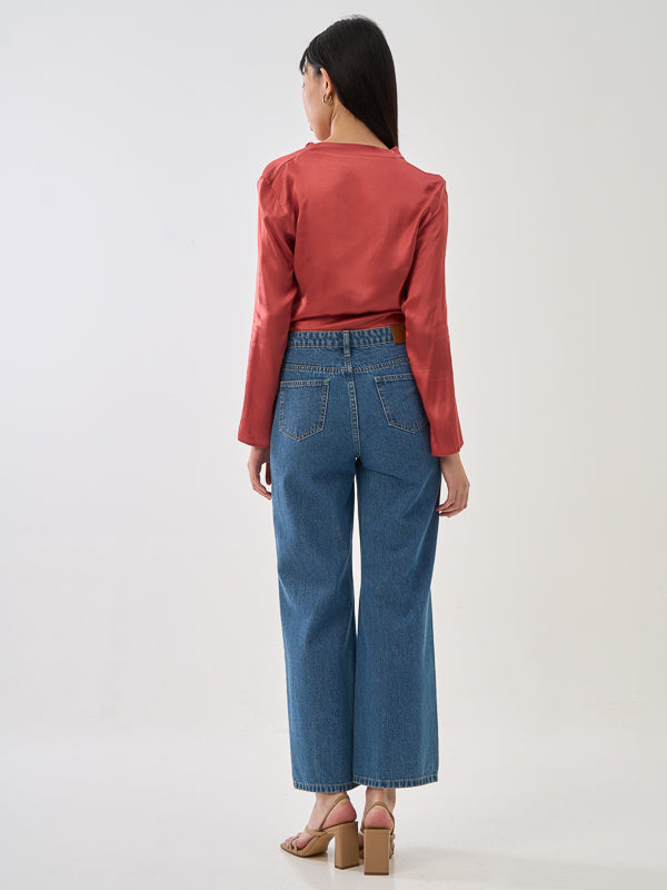 Draped Neck Top