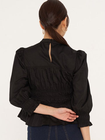 Elastic Puff Long Sleeve Top