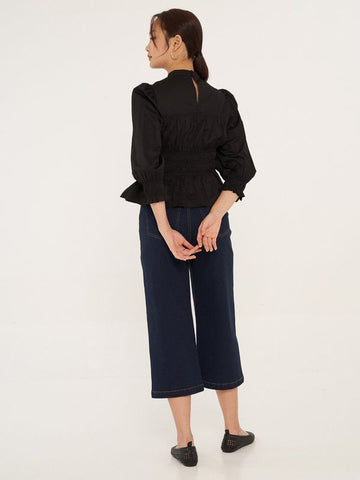 Elastic Puff Long Sleeve Top