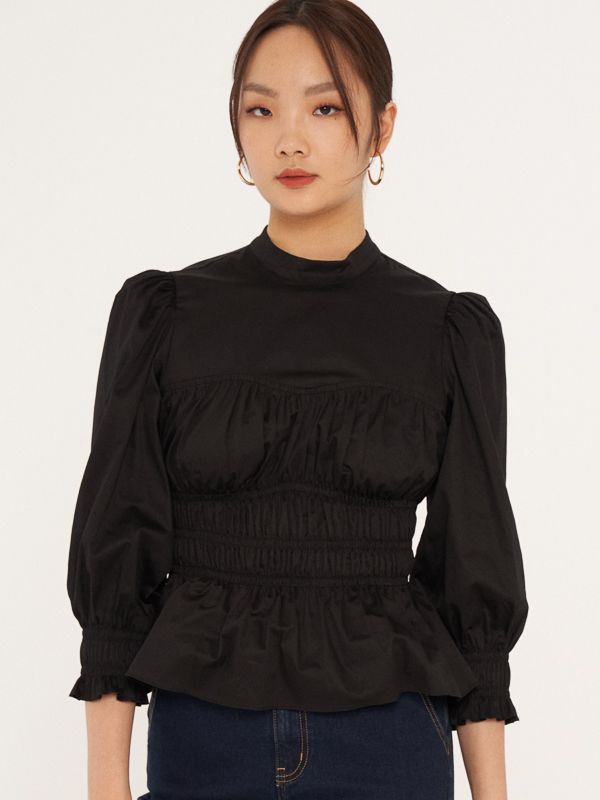Elastic Puff Long Sleeve Top
