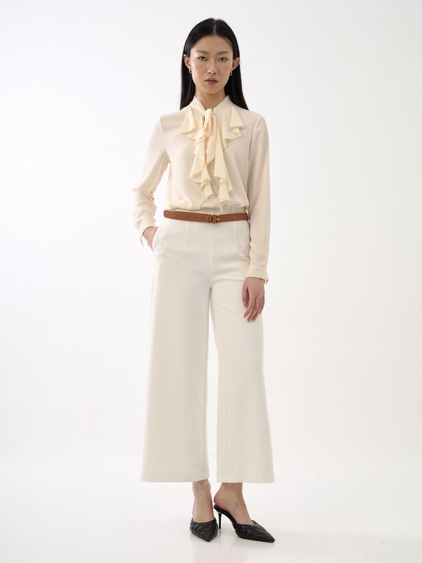 Ruffle Bow Tie Top