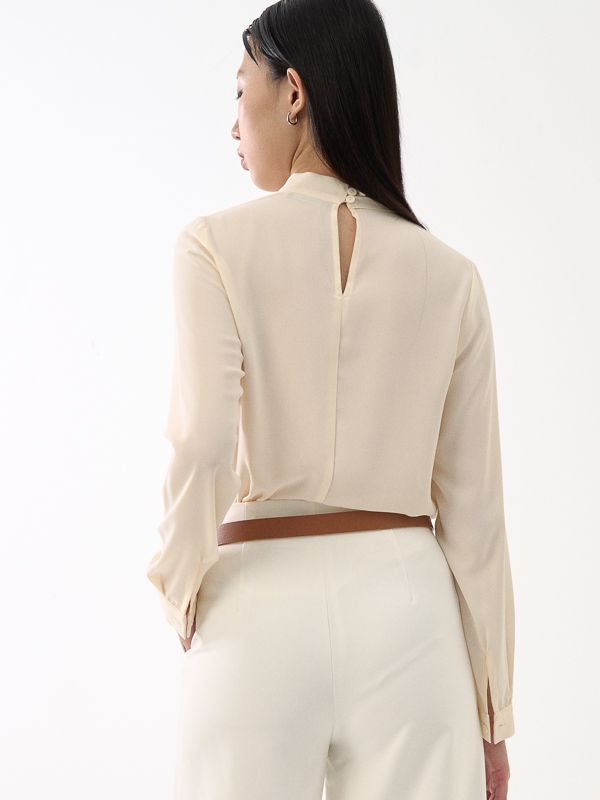 Ruffle Bow Tie Top
