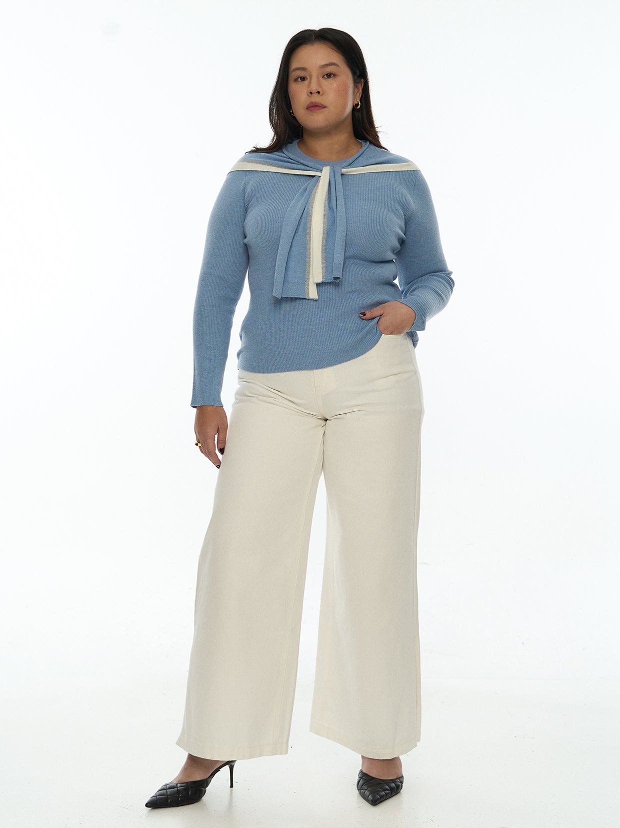 Sailor Collar Knit Top