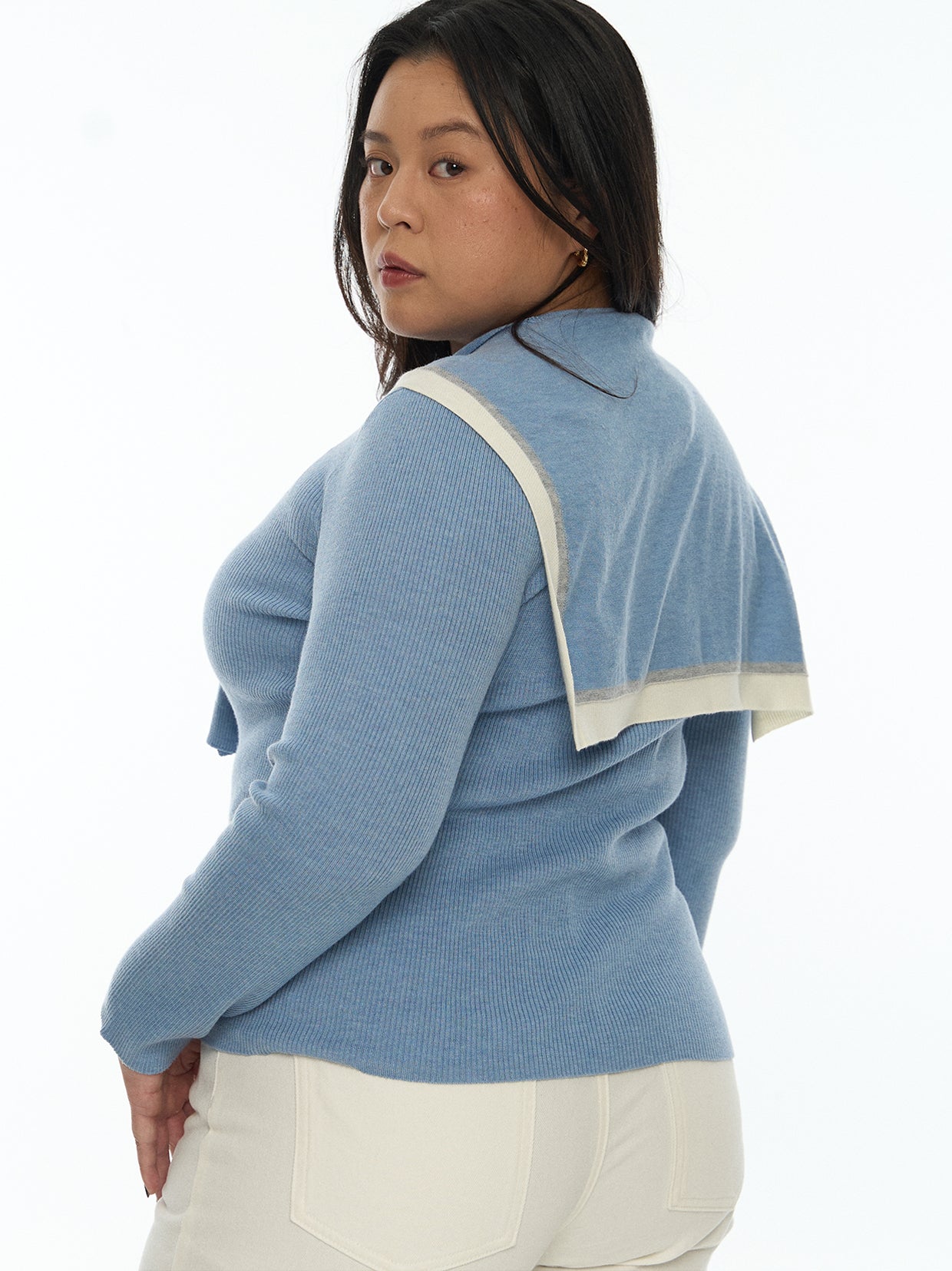 Sailor Collar Knit Top