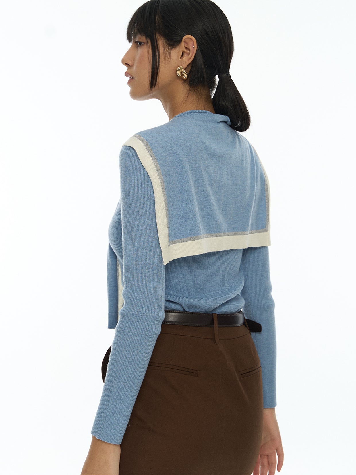 Sailor Collar Knit Top