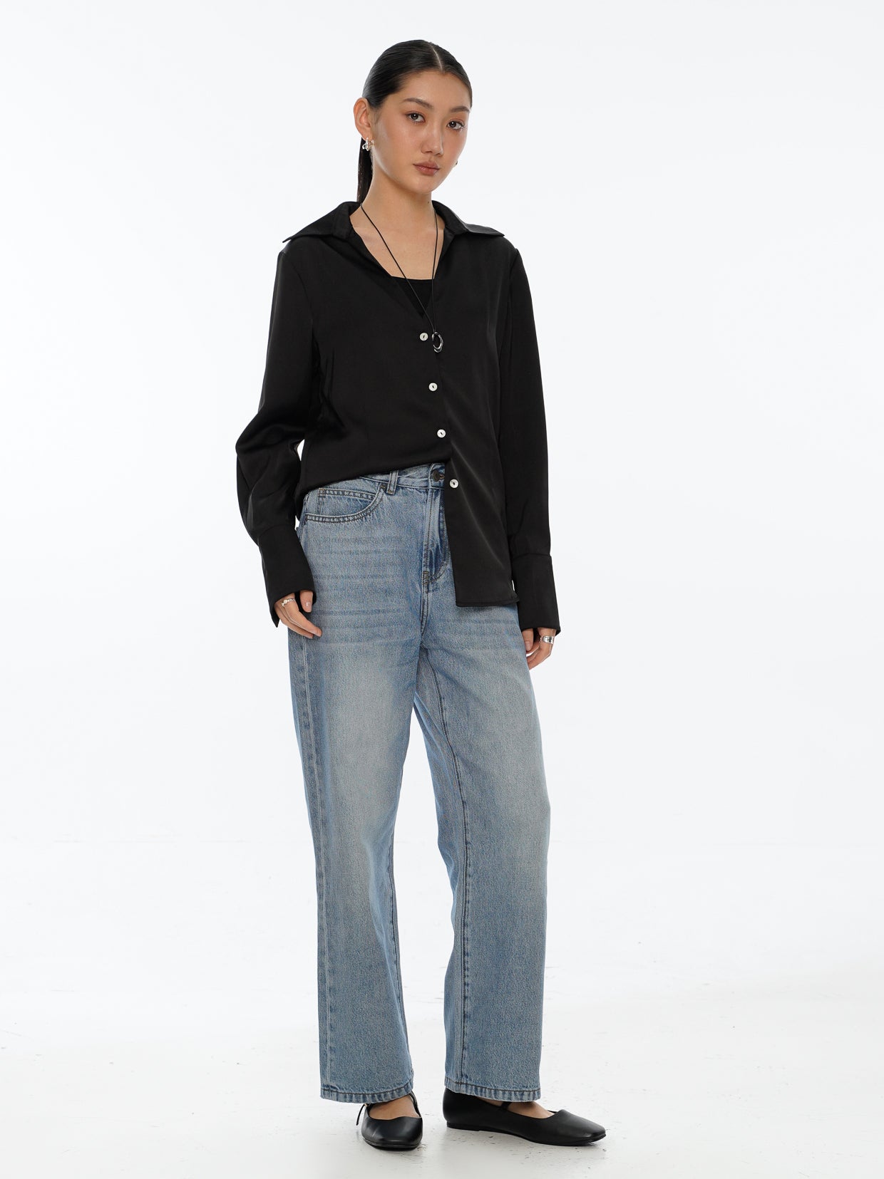 Satin Button Shirt