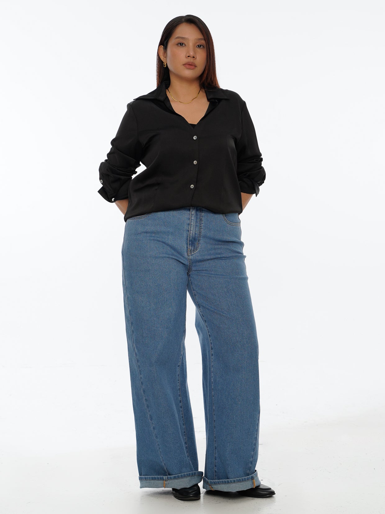 Satin Button Shirt