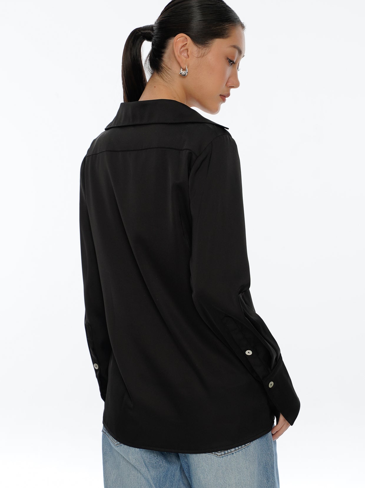 Satin Button Shirt