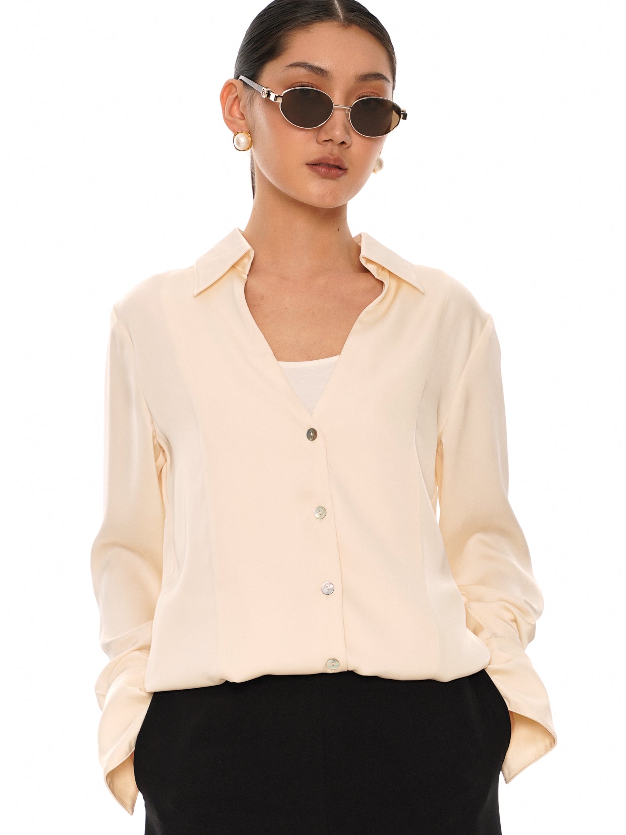 Satin Button Shirt