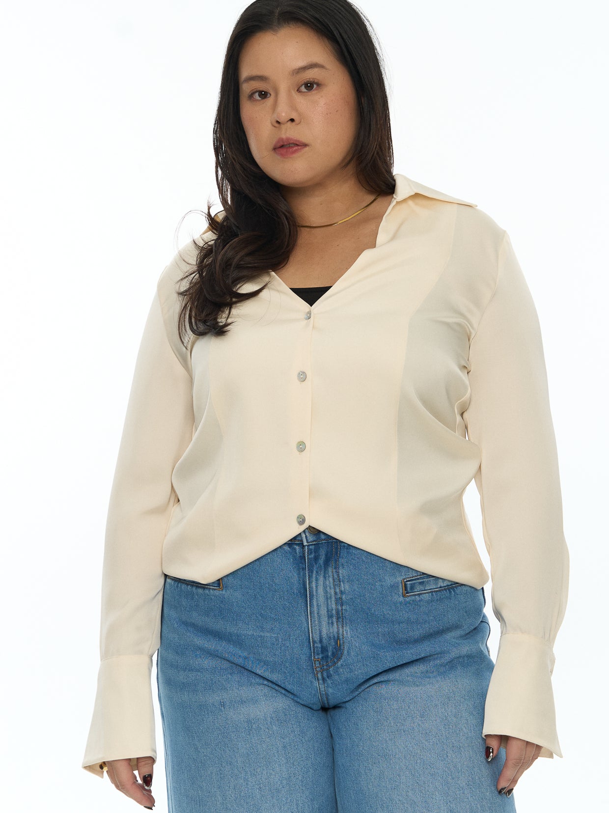 Satin Button Shirt