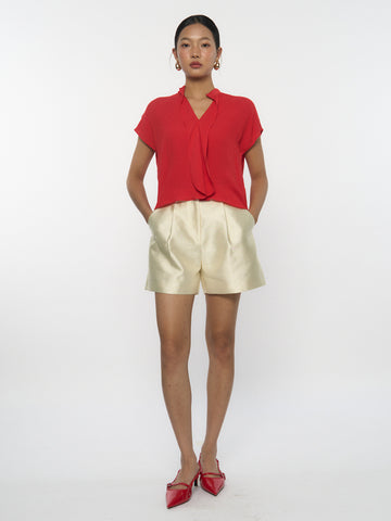 High Waist A-Line Shorts