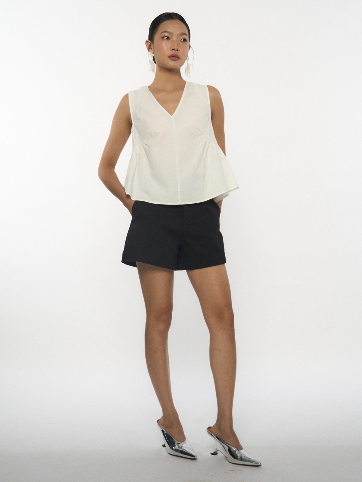 High-Waist Tailored Shorts