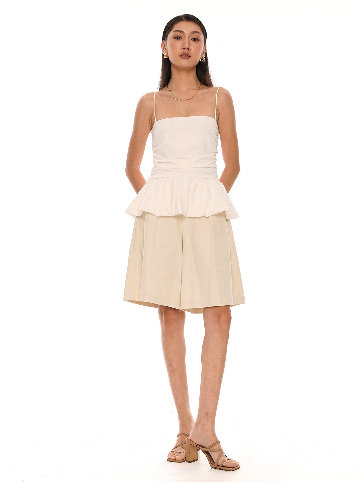Pleated Bermuda Short