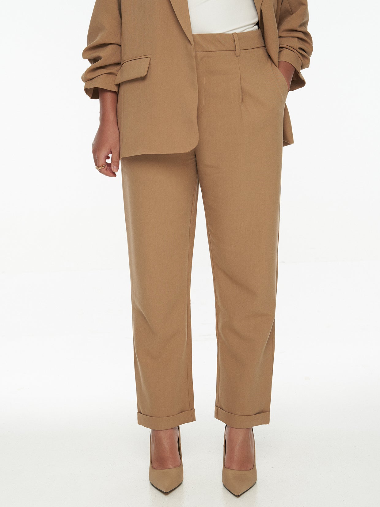 Chriselle Tailored Pants-Camel
