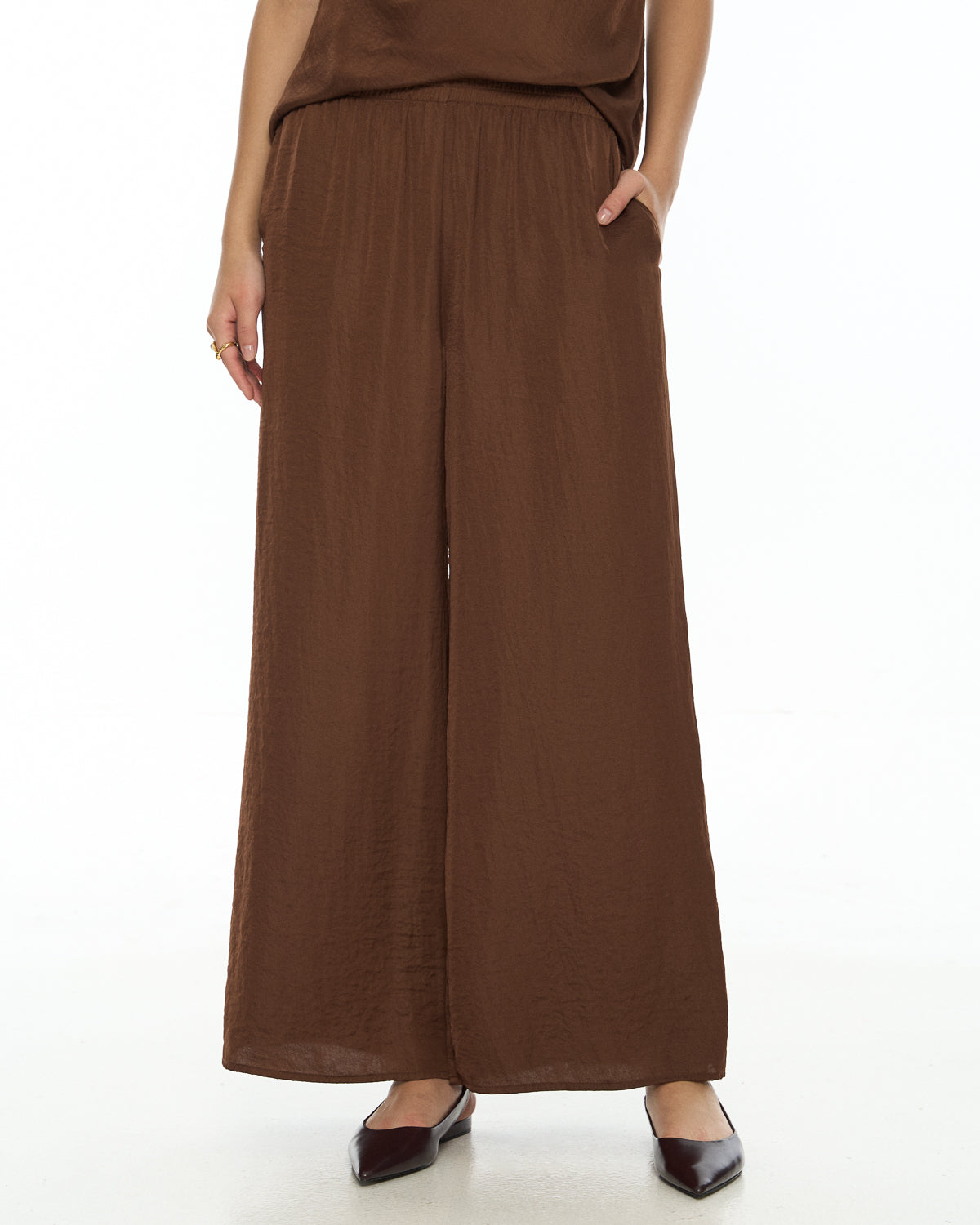 Elastic High Waist Pants