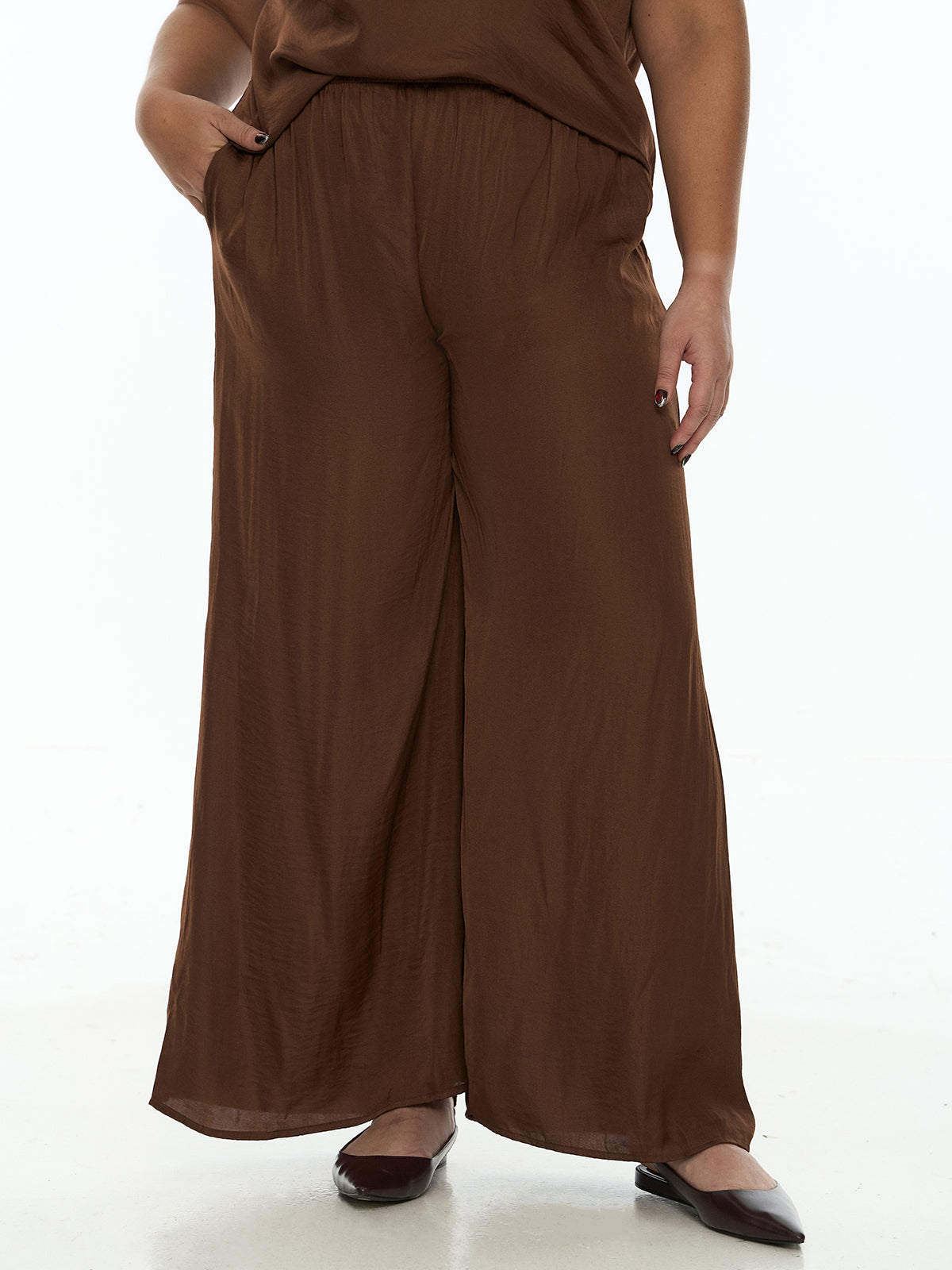 Elastic High Waist Pants