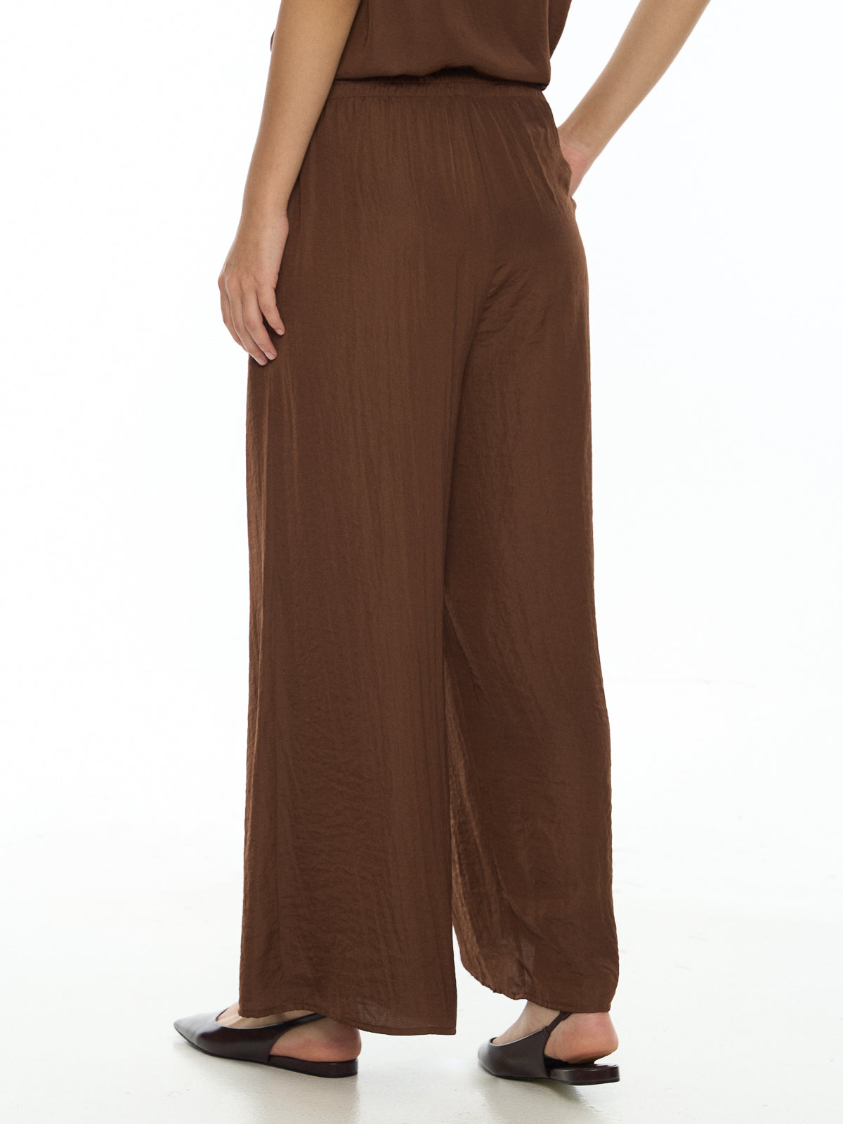 Elastic High Waist Pants