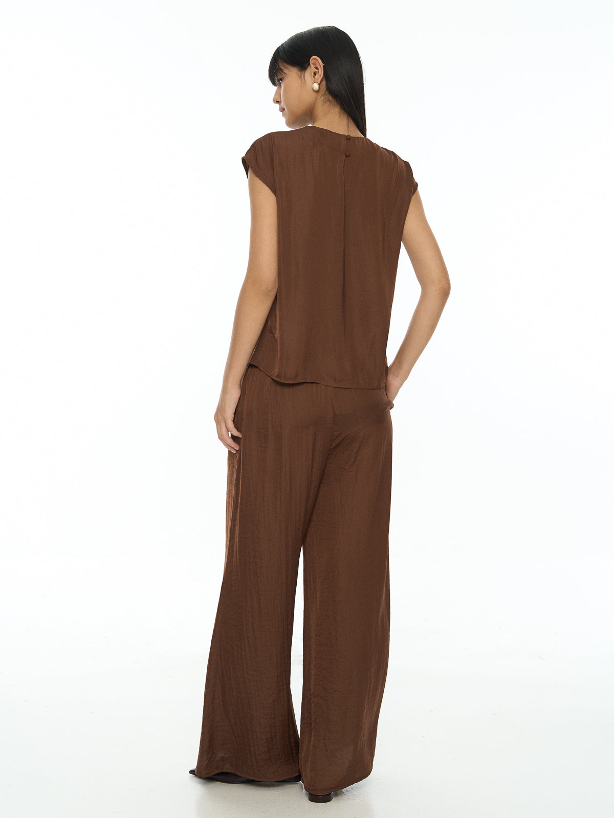 Elastic High Waist Pants