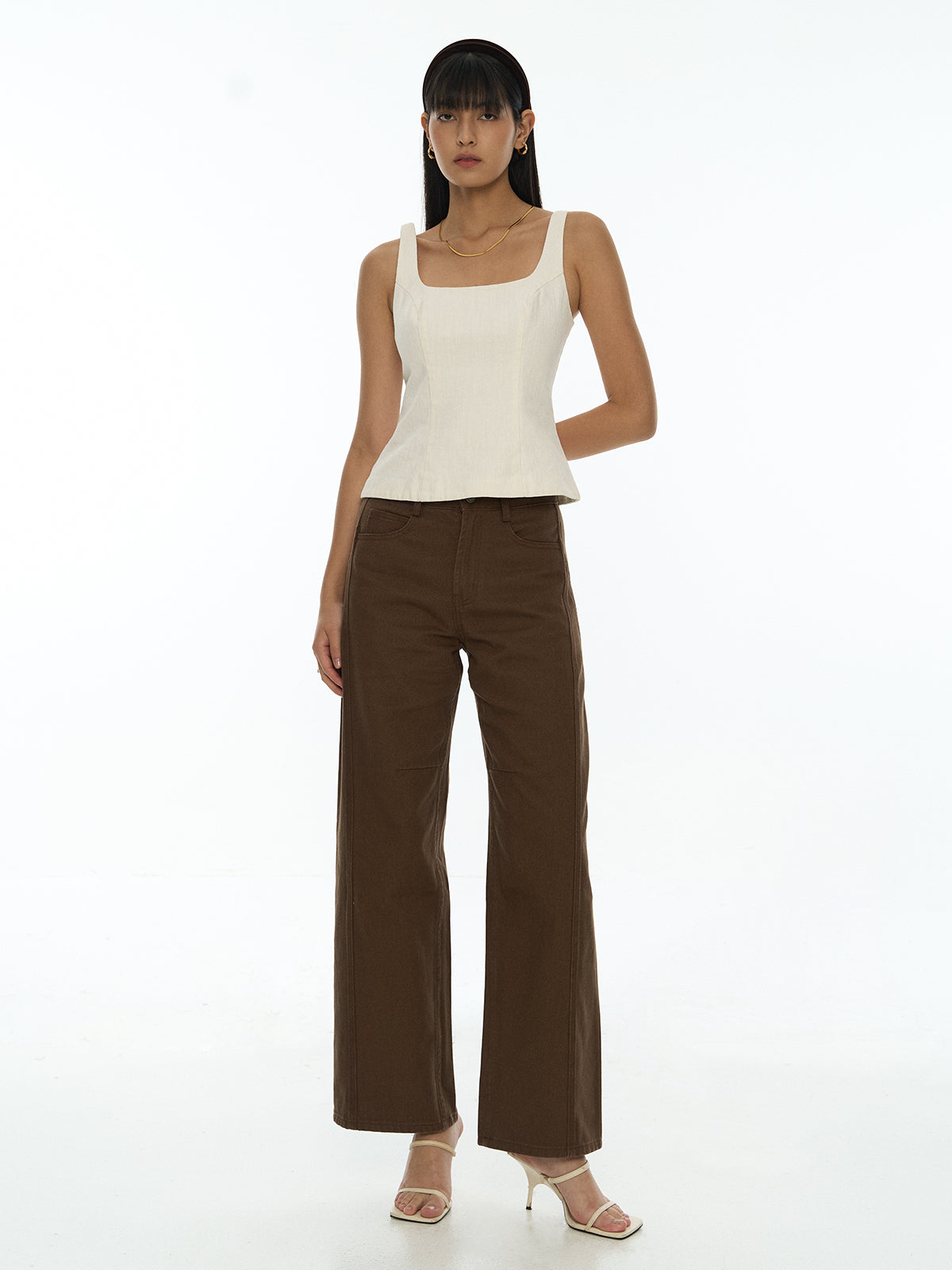 Mid Waist Wide Leg Jeans