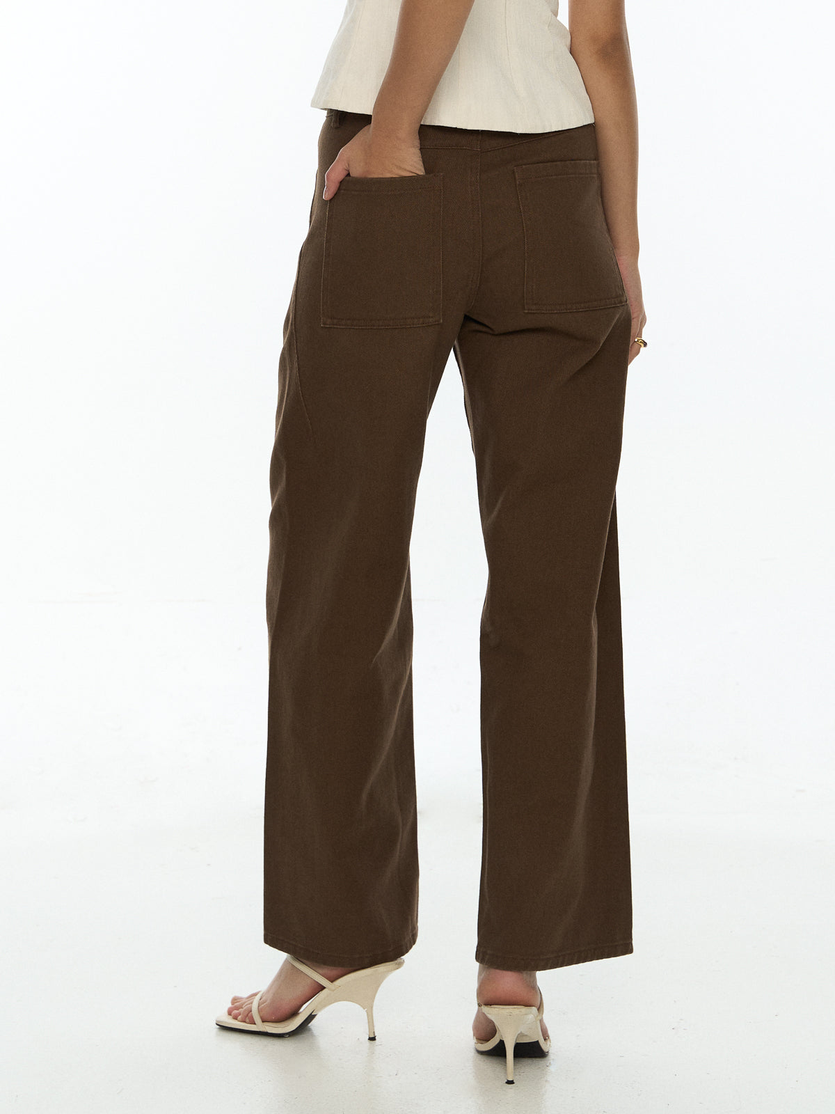 Mid Waist Wide Leg Jeans