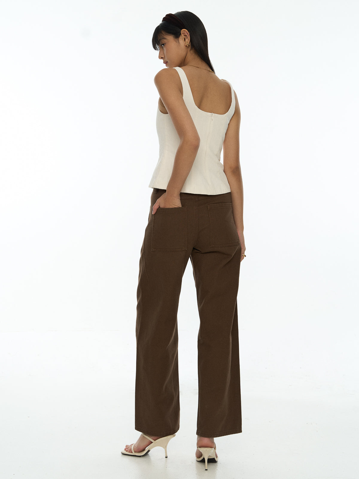 Mid Waist Wide Leg Jeans