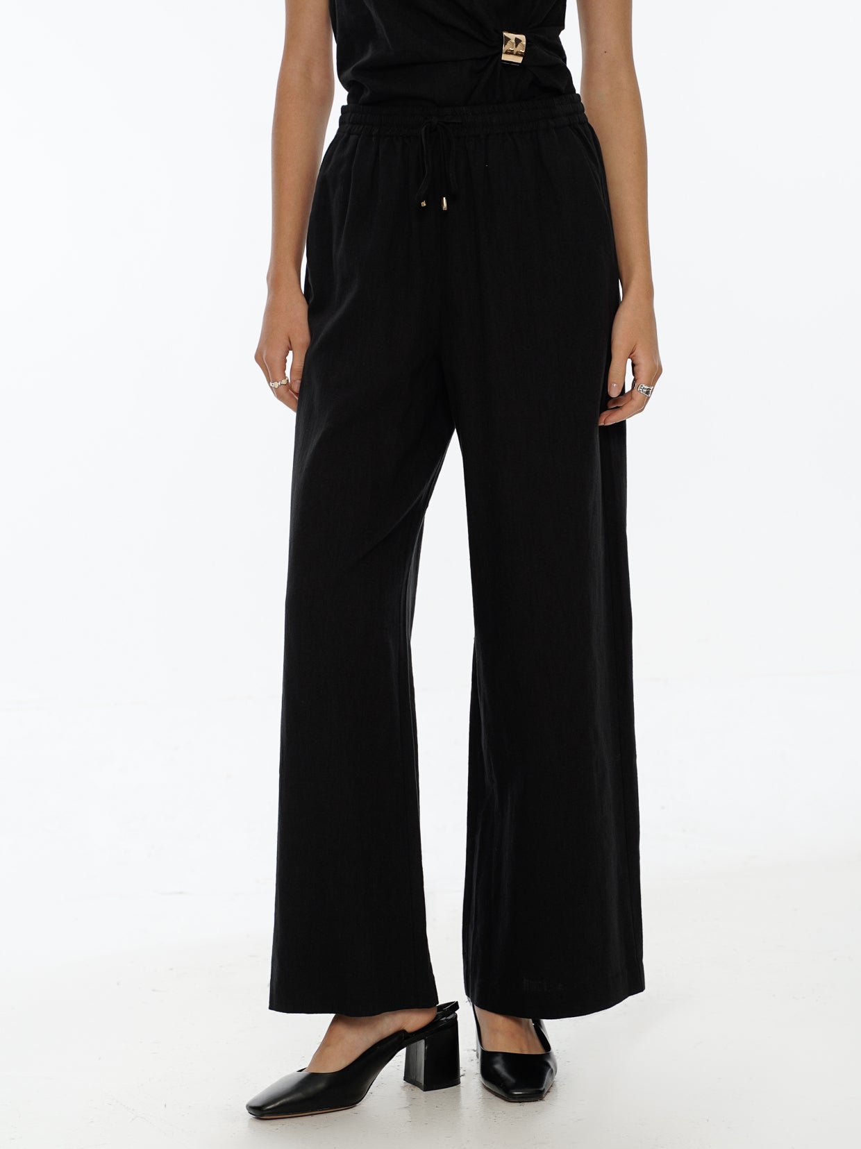 Straight Drawstring Pants