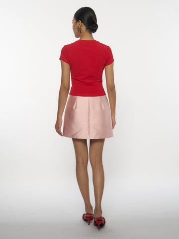 Floral Applique Mini Skirt