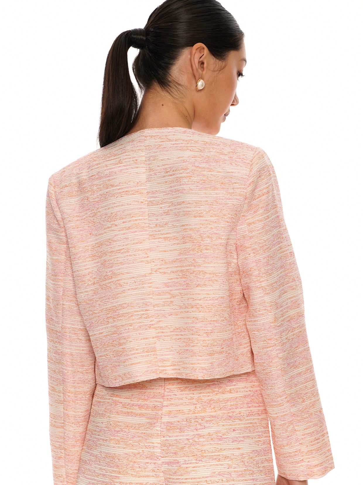 Button-Front Tweed Jacket