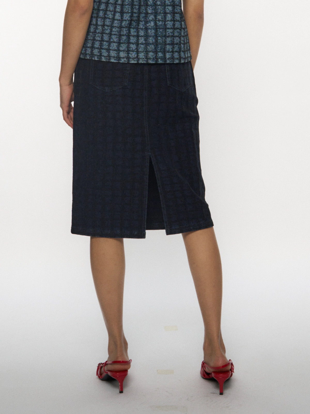 Denim Quilted Skirt