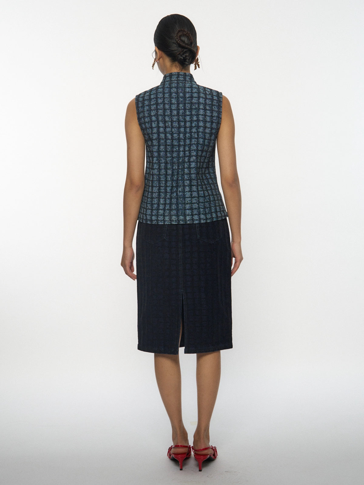 Denim Quilted Skirt