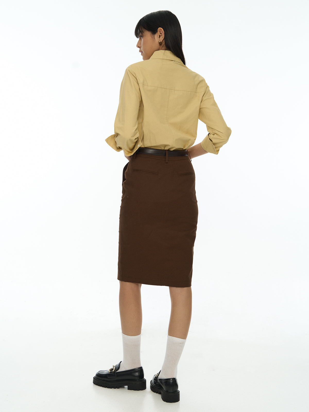 Front Slit Pencil Skirt