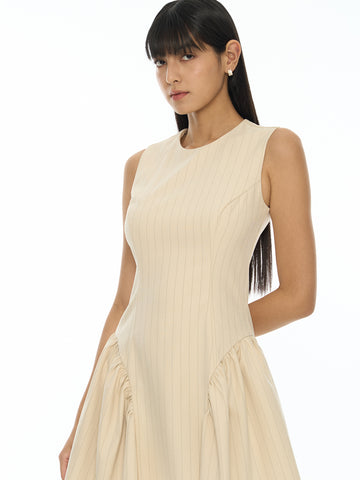 Gathered Hem Mini Dress