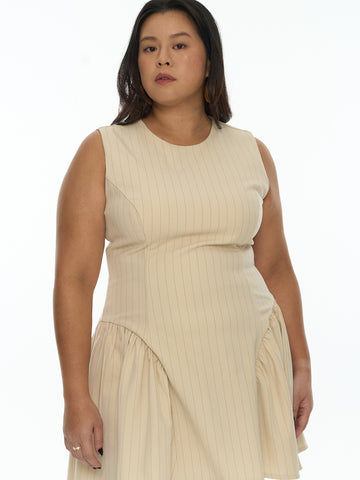 Gathered Hem Mini Dress