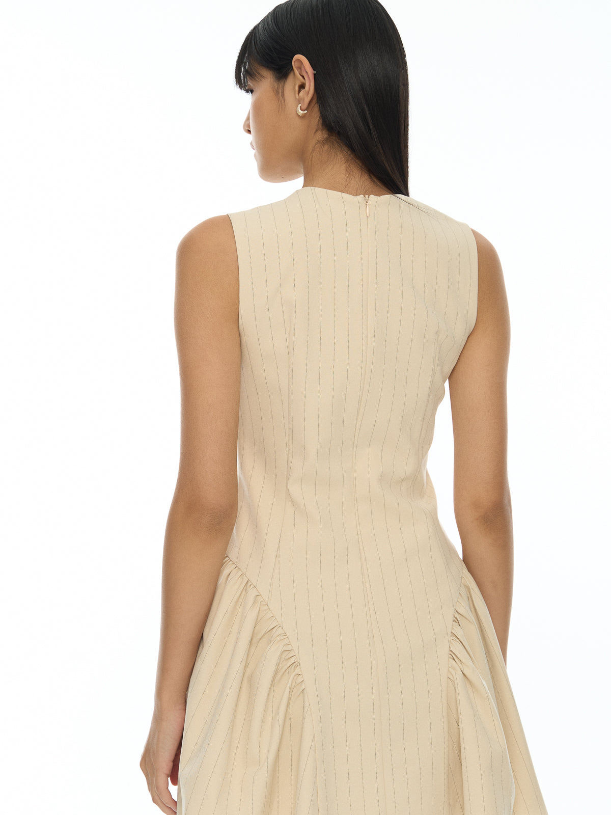 Gathered Hem Mini Dress