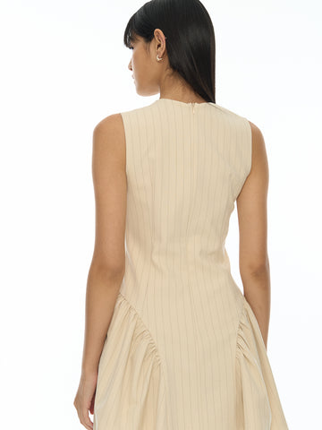 Gathered Hem Mini Dress