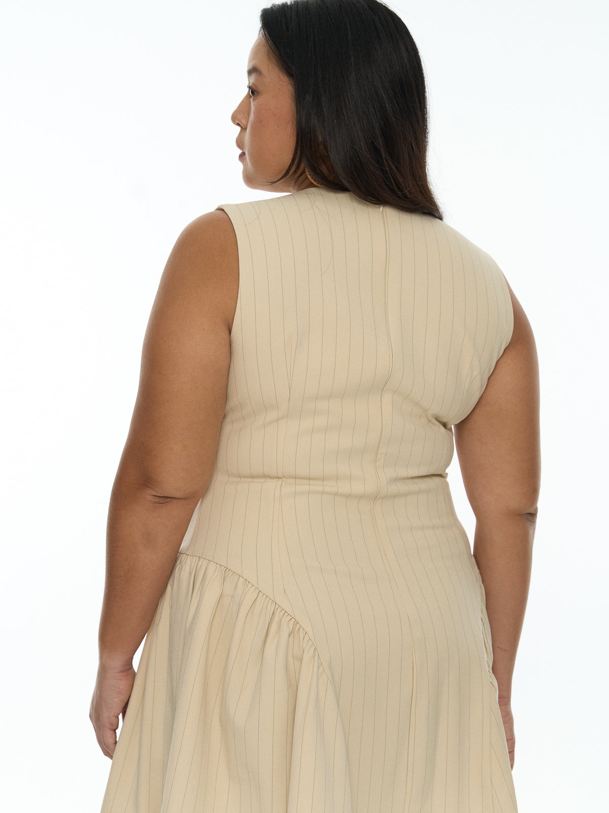 Gathered Hem Mini Dress