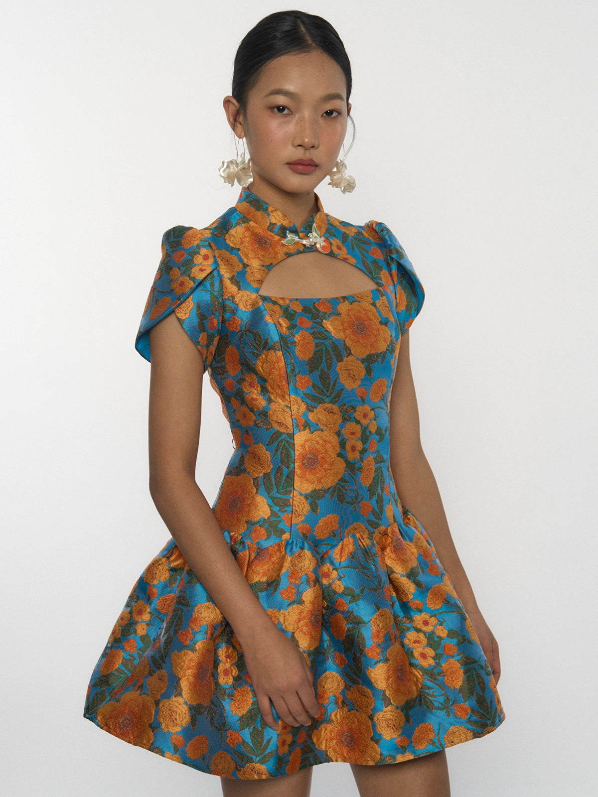 Flora Jacquard Mini Dress