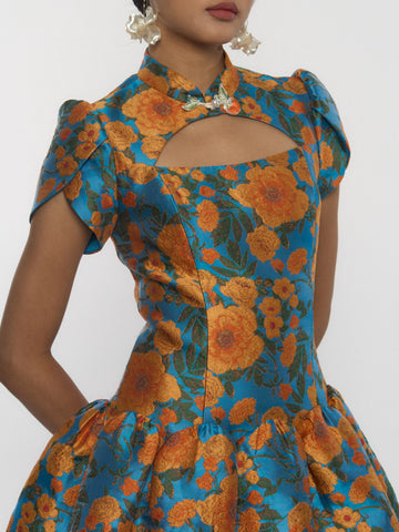 Flora Jacquard Mini Dress