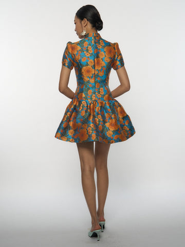 Flora Jacquard Mini Dress