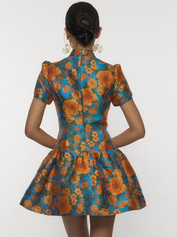 Flora Jacquard Mini Dress